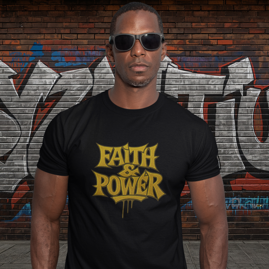 FAITH & POWER GOLD TEE