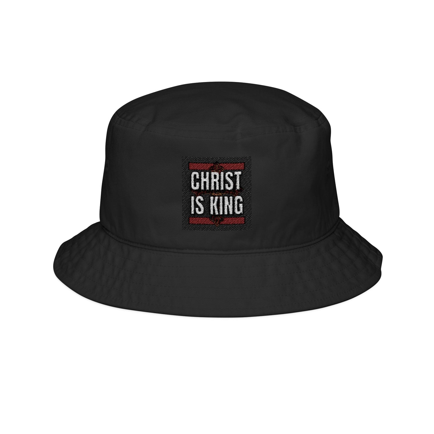 ✧ CHRIST IS KING – EMBROIDERED BUCKET HAT ✧
