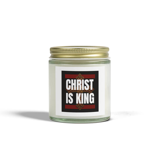 ✧ CHRIST IS KING – SCENTED COCONUT APRICOT CANDLE ✧