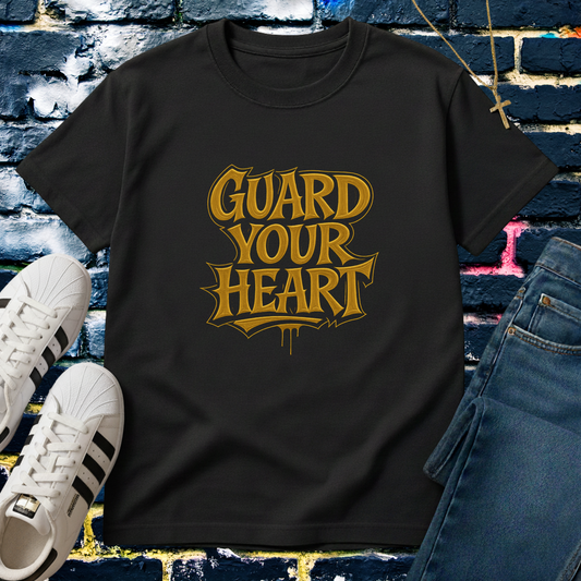 GUARD YOUR HEART GOLD TEE