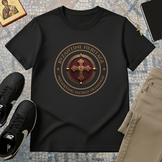 BYZANTINE LEGACY CROSS TEE