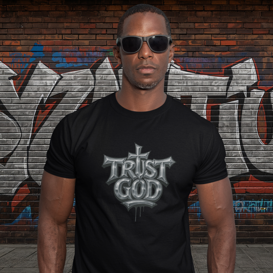 TRUST GOD SILVER TEE