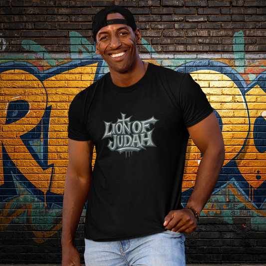 LION OF JUDAH SILVER TEE